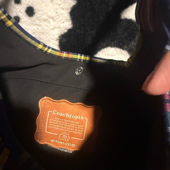 Coachtopia Loop Ergo Plaid Shoulder Bag With Stars - Picture 2 of 3